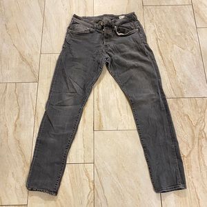 H&M grey denim distressed denim grey skinny jeans HM men jeans